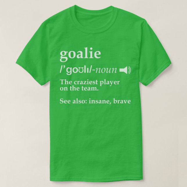 Ice Hockey Goalie Funny Keeper Player Team Jersey  T-Shirt (Design Front)