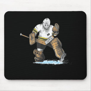 Ice Hockey Goalie Great Save Vintage Mask Mouse Pad