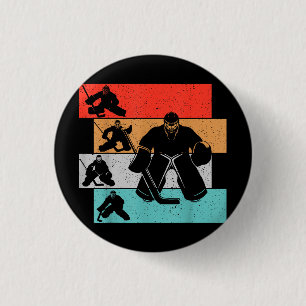 Ice Hockey Goalie Hockey Player 3 Cm Round Badge