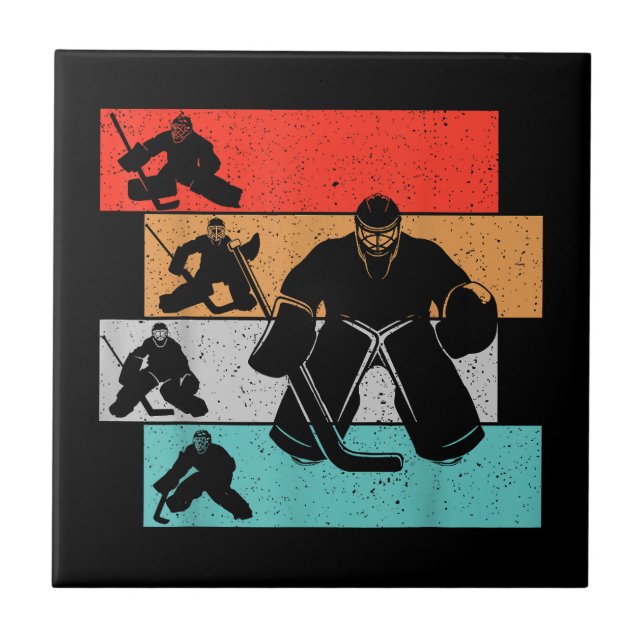 Ice Hockey Goalie Hockey Player Ceramic Tile (Front)