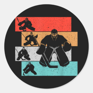Ice Hockey Goalie Hockey Player Classic Round Sticker