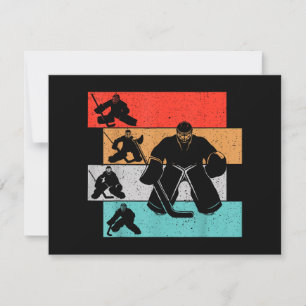 Ice Hockey Goalie Hockey Player Holiday Card