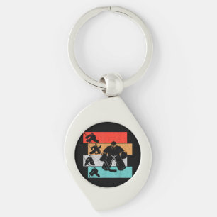 Ice Hockey Goalie Hockey Player Key Ring