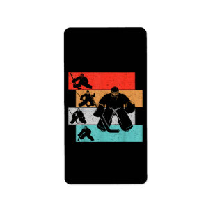 Ice Hockey Goalie Hockey Player Label