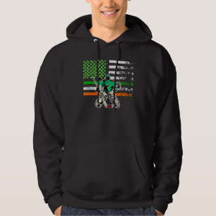 Ice Hockey Goalie Irish American Flag St Patricks  Hoodie