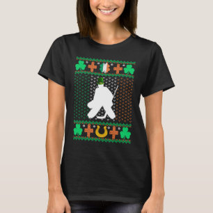 Ice Hockey Goalie Leprechaun St Patrick's Day Ugly T-Shirt