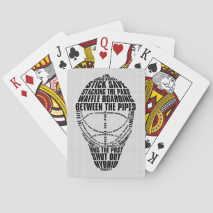 Ice Hockey Goalie Mask Word Art Playing Cards