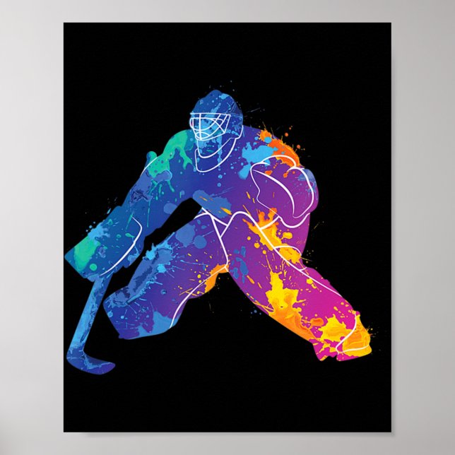 Ice Hockey Goalie Netmind Goalkeeper  Poster (Front)