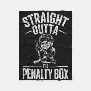 Ice Hockey Goalie Player Boy Straight Outta The Pe Fleece Blanket