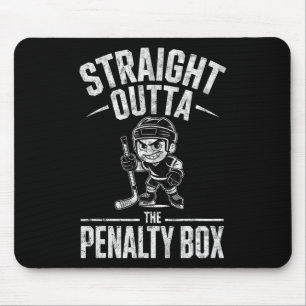 Ice Hockey Goalie Player Boy Straight Outta The Pe Mouse Pad