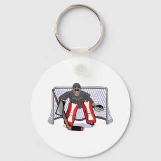 ice hockey goalie realistic vector illustration key ring