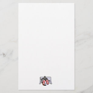 ice hockey goalie realistic vector illustration stationery