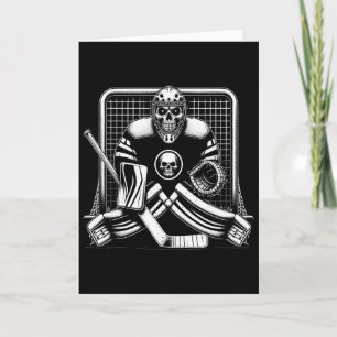 Ice Hockey Goalie Skeleton Youth Halloween Costume Card
