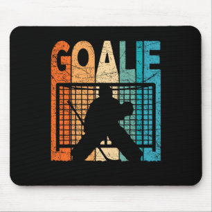 Ice Hockey Goalie Vintage Ice Hockey Goalkeeper Re Mouse Pad