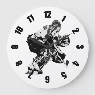 Ice Hockey Goalie - Winter Sports Large Clock