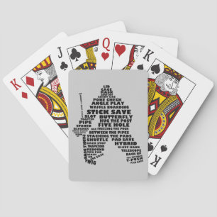 Ice Hockey Goalie Word Art Playing Cards