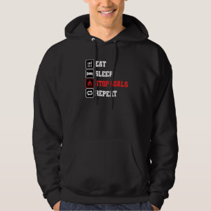 Ice Hockey Goalkeeper Goalie Eat Sleep Stop Goals Hoodie