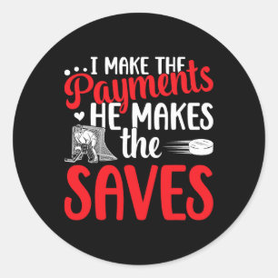 Ice Hockey Goalkeeper Mom Of An Ice Hockey Keeper  Classic Round Sticker
