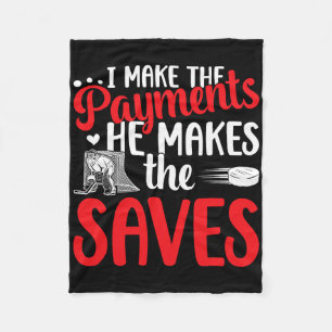 Ice Hockey Goalkeeper Mom Of An Ice Hockey Keeper  Fleece Blanket