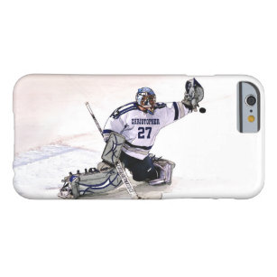 Ice Hockey Goalkeeper With Your Name Drawing Barely There iPhone 6 Case