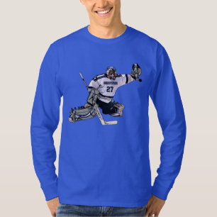 Ice Hockey Goalkeeper With Your Name Drawing T-Shirt