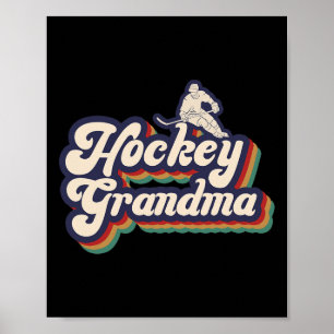 Ice Hockey Grandma Of A Hockey Player Grandmother Poster