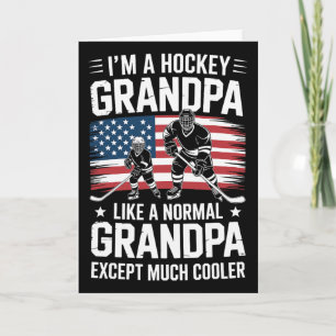 Ice Hockey Grandpa Like A Normal Grandpa Except Mu Card