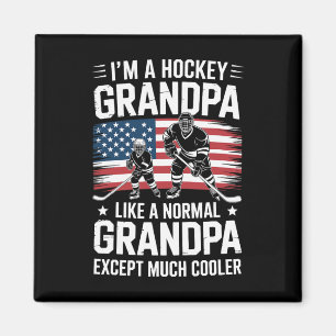 Ice Hockey Grandpa Like A Normal Grandpa Except Mu Magnet