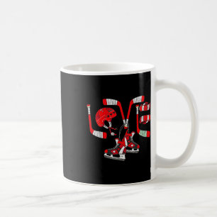 Ice Hockey Heart Valentines Day Love Gifts Boys Gi Coffee Mug