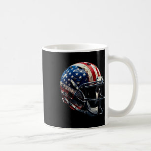 Ice Hockey Helmet Us Patriotic American Flag Men Coffee Mug