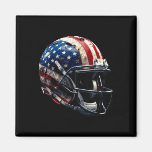 Ice Hockey Helmet Us Patriotic American Flag Men Magnet