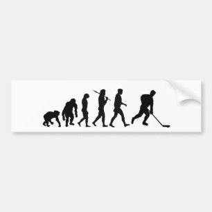 Ice Hockey Hockey Players Evolution Bumper Sticker