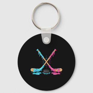Ice Hockey Ice Cream Drip Sport Players Gaming Spr Key Ring