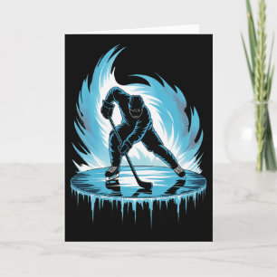 Ice Hockey Illustration Graphic Card