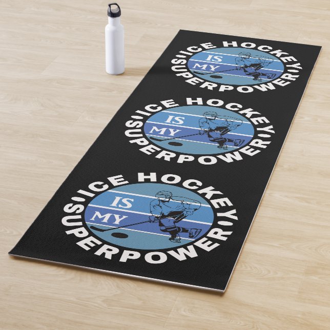 Ice Hockey Is My Superpower Yoga Mat (In Situ)