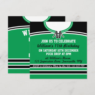 Ice Hockey Jersey Themed Party Invite Template