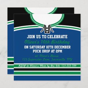 Ice Hockey Jersey Themed Party Invites Template