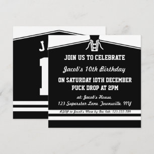 Ice Hockey Jersey Themed Party Invites Template