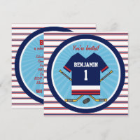 Ice Hockey Jersey V2 1st Birthday Party