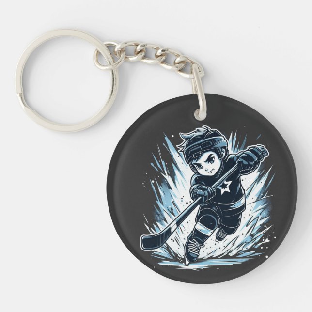 Ice Hockey Key Ring (Front)