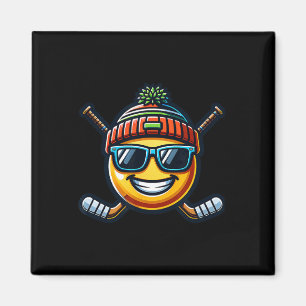 Ice Hockey Lemon Cool Sport Fun Sticks Magnet