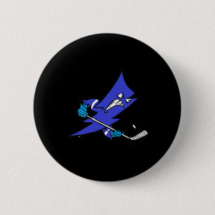 Ice Hockey Lightning Bolt Fast Slap Shot 6 Cm Round Badge