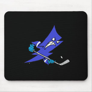 Ice Hockey Lightning Bolt Fast Slap Shot Mouse Pad