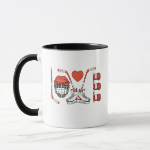 Ice Hockey Love Sports Gear Equipment Coffee Mug