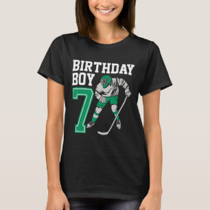 Ice Hockey Lovers Kids 7th Hockey Birthday Boy Pla T-Shirt