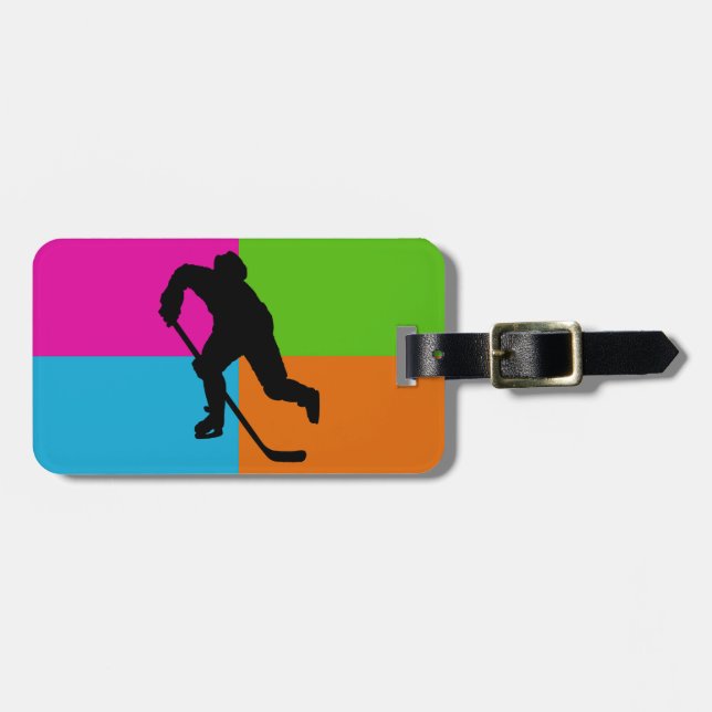 ice hockey luggage tag (Front Horizontal)