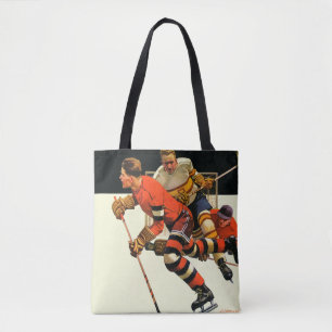 Ice Hockey Match Tote Bag