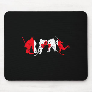 Ice Hockey Men Canada Flag Hockey Mouse Pad