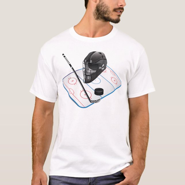 Ice Hockey Men's Basic T-Shirt (Front)