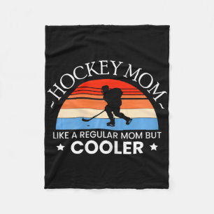 Ice Hockey Mom Player Goalie Skater Team Puck Goal Fleece Blanket